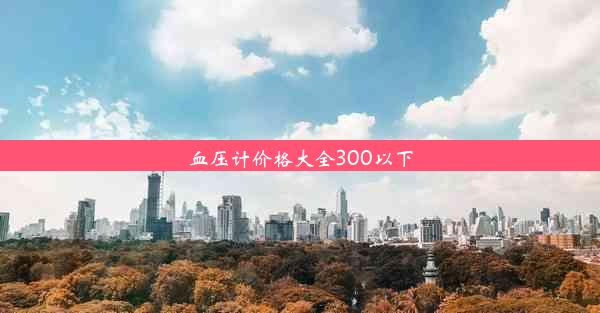 血压计价格大全300以下