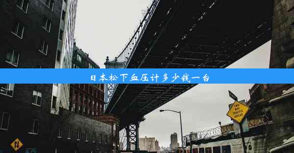 日本松下血压计多少钱一台