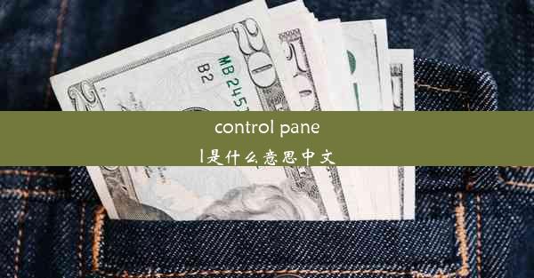 control panel是什么意思中文