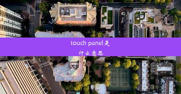 touch panel是什么意思