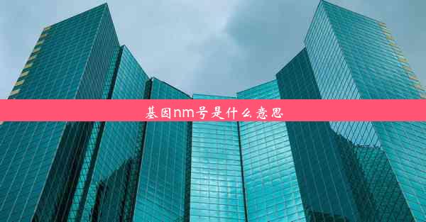 基因nm号是什么意思